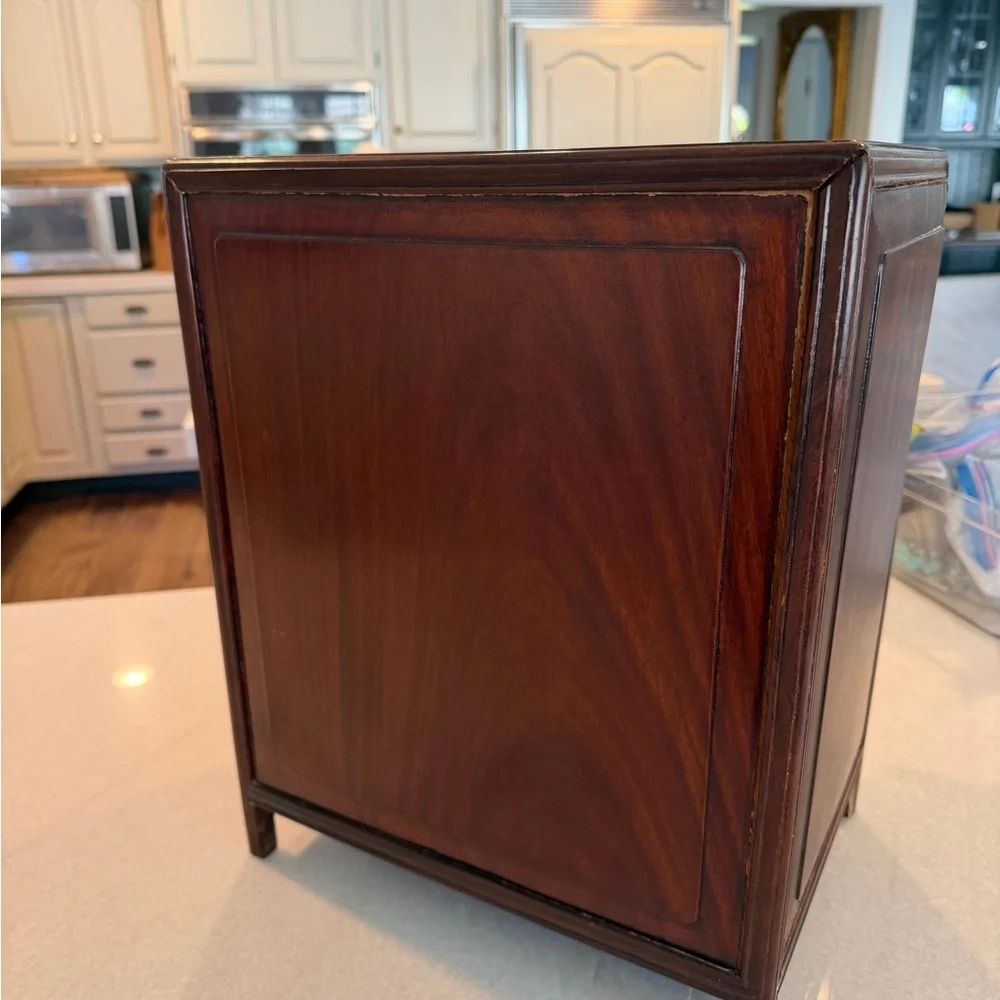 19th century Antique Rosewood Jewelry Armoire Cabinet